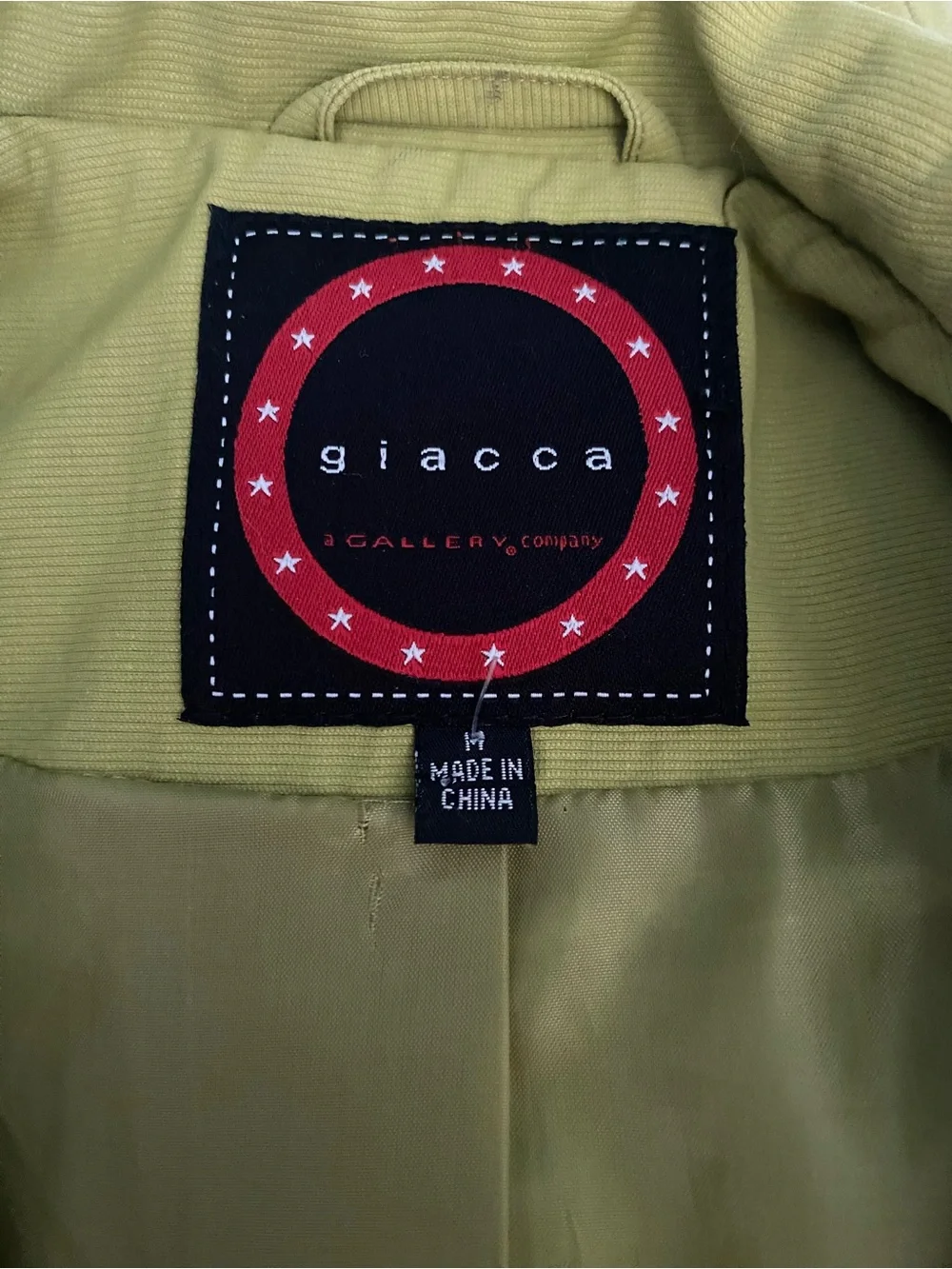 Giacca A Gallery Company Chartreuse Lime Green Utility Field Jacket Womens M